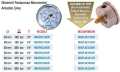 Mitalub Gliserinli Paslanmaz Arkadan Manometreler(Ölçü Seçeneklerine Bakınız)