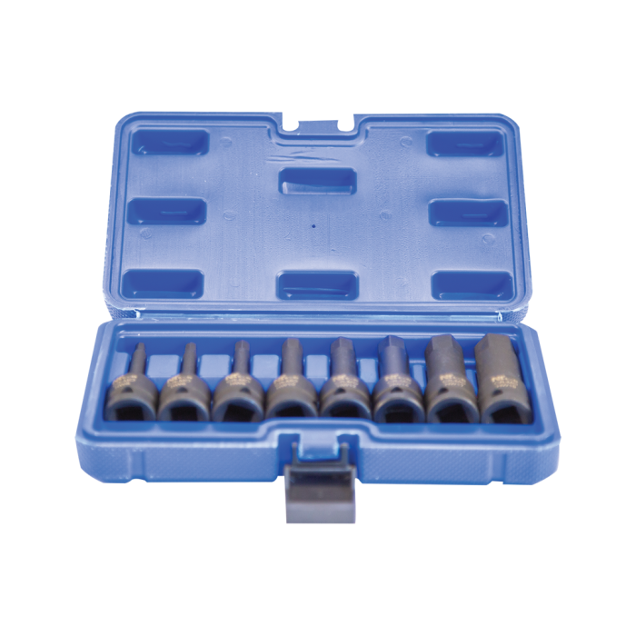 NTTools NCSETU12AL 8 Parça 1/2inç Cr-Mo Allen Uzun Lokma Seti