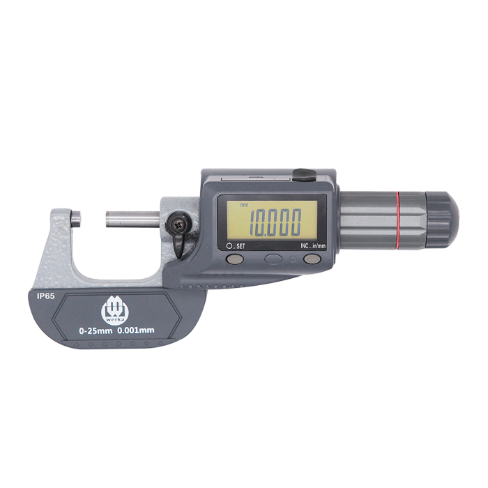 Werka IP65 Dijital Dış Çap Mikrometresi (Ölçü Seçeneklerine Bakınız)