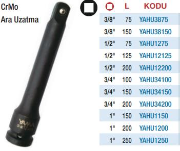 Yama Havalı Lokma Ara Uzatmalar (Ölçü Seçeneklerine Bakınız) 3/4'' - 150mm