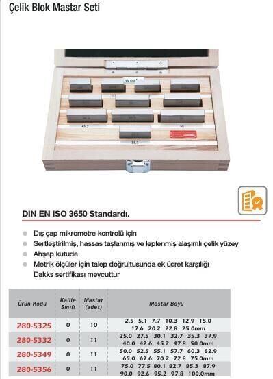 Werka Dış Çap Mikrometre Mastar Seti (Ölçü Seçeneklerine Bakınız)