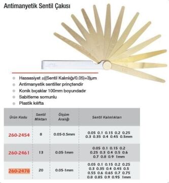 Werka Antimanyetik Sentil Çakısı (Ölçü Seçeneklerine Bakınız)