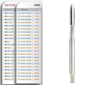 Werka DIN374/B HSS-E Düz Makine Kılavuzu(Ölçü Seçeneklerine Bakınız)