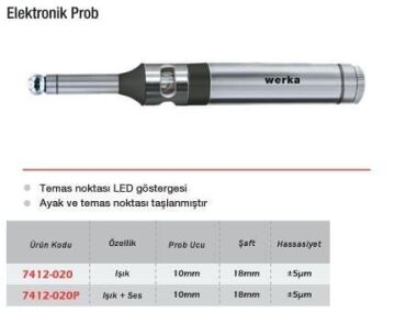 Werka Elektronik Işıklı Prob (Ölçü Seçeneklerine Bakınız)