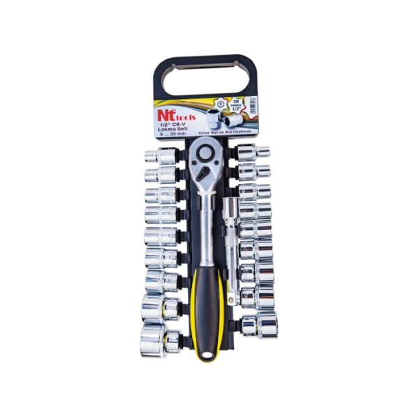 NT Tools  NCSET71 17 Parça 1/2'' Altı Köşe CR-V Lokma Seti