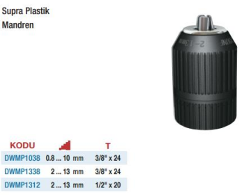 DW Supra Plastik Mandrenler (Ölçü Seçeneklerine Bakınız)