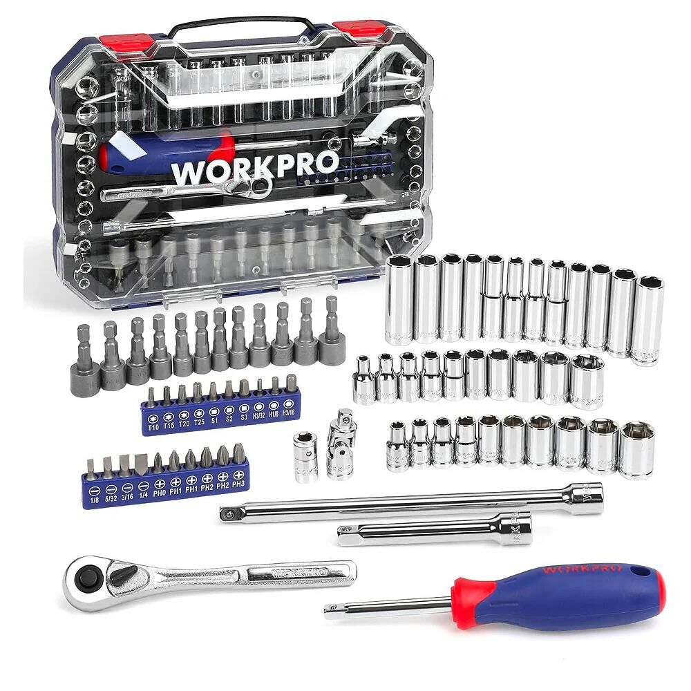 WORKPRO WP202522 1/4'’ Metrik/İnç 70 Parça Cr-V Profesyonel Lokma Takımı