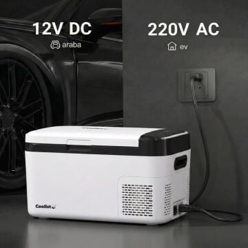 Coolist CLK25B 12/24Volt/ 220Volt 25 Litre Kompresörlü Bluetooth Bağlantılı Oto Buzdolabı