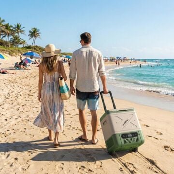 Coolist CLK18W 12/24Volt/ 220Volt 18 Litre Kompresörlü Tekerlekli Outdoor Oto Buzdolabı