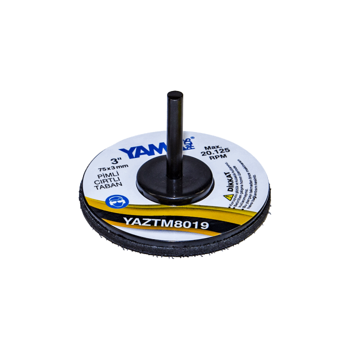 Yama Pads YTM8019 3'' 75x3 mm. Pimli Cırtlı Taban