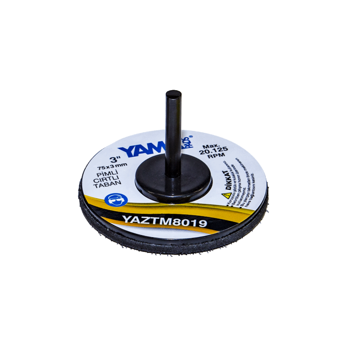 Yama Pads YTM8019 3'' 75x3 mm. Pimli Cırtlı Taban