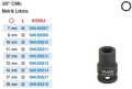 Yama 3/8'' Havalı Metrik Lokmalar (Ölçü Seçeneklerine Bakınız)