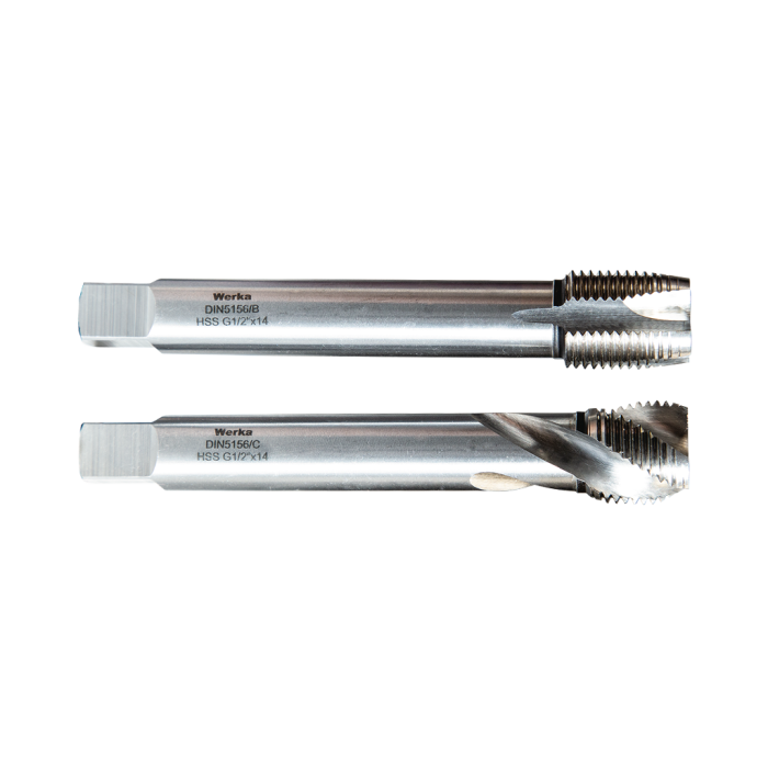 Werka DIN5156/B - Gaz Diş - HSS Düz Makine Kılavuzu (Ölçü Seçeneklerine Bakınız) G 1/2'' x 14