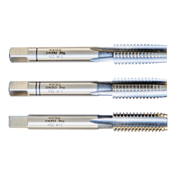 Werka DIN352 - 3 Parçalı Takım - HSS Düz El Kılavuzu(Ölçü Seçeneklerine Bakınız) M20 x 2.5