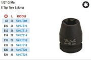 Yama 1/2'' E Tipi Torx Havalı Lokmalar (Ölçü Seçeneklerine Bakınız)