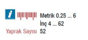 DW Measuring DW9DT52 Diş Tarağı 52 Yaprak