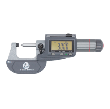 Werka W217-6186 IP65 Nokta Uçlu Dijital Mikrometre 0-20x0.001mm