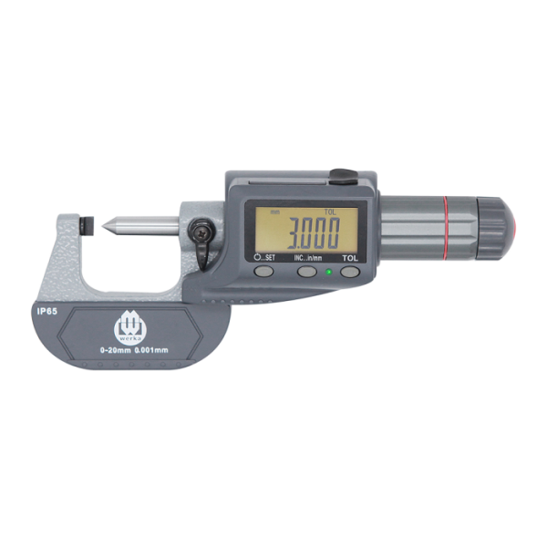 Werka W217-6186 IP65 Nokta Uçlu Dijital Mikrometre 0-20x0.001mm