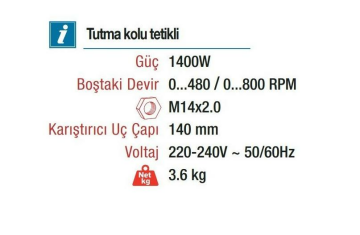 Vido WD012411400 Karıştırıcı 2 Kademeli 1400W