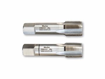 Werka DIN5157 -  GAZ DİŞ 2 Parçalı Takım - HSS Düz El Kılavuzu(Ölçü Seçeneklerine Bakınız) G 1'' x 11