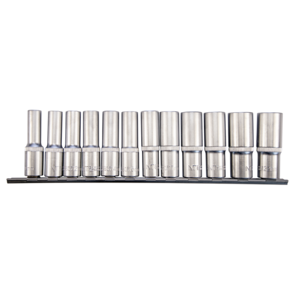 NT Tools NCSET75 12 Parça 1/2'' Altı Köşe CR-V Uzun Lokma Seti