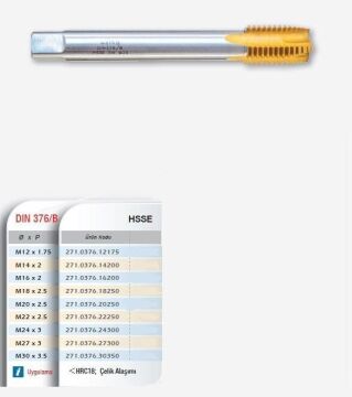 Werka DIN376/B HSS-E Düz Makine Kılavuzu(Ölçü Seçeneklerine Bakınız) M27 x 3