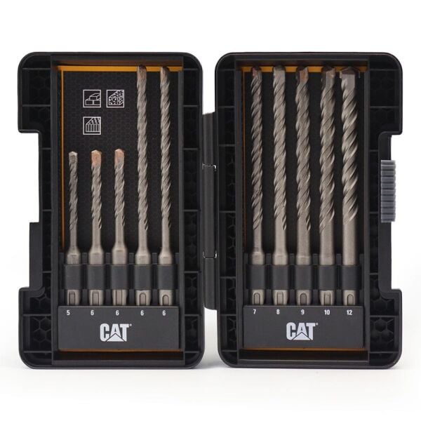 CAT DA03901 10 Parça SDS-Plus Beton Matkap Uç Seti