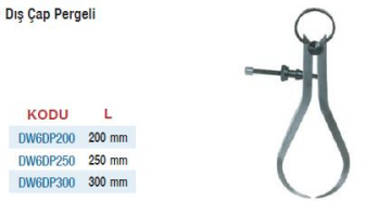 DW Measuring Dış Çap Pergeller (Ölçü Seçeneklerine Bakınız)