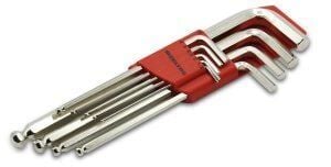 İzeltaş 4906003109 Yuvarlak Başlı Allen Anahtar Takımı Altı Köşe Uzun Boy 9 Parça