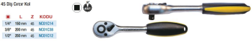 NT Tools 45 Dişli Cırcır Lokma Kollar (Ölçü Seçeneklerine Bakınız)