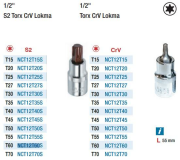 NT Tools 1/2'' Torx Lokmalar (Ölçü Seçeneklerine Bakınız)