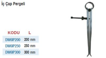 DW Measuring İç Çap Pergeller (Ölçü Seçeneklerine Bakınız)