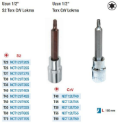 NT Tools 1/2'' Torx Uzun Lokmalar (Ölçü Seçeneklerine Bakınız)