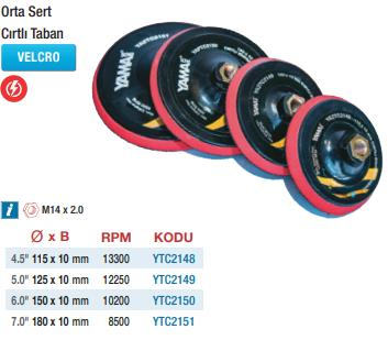 Yama Pads Cırtlı Tabanlar (Ölçü Seçeneklerine Bakınız) 150 x 10mm
