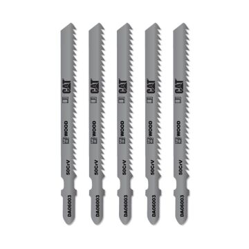 CAT DA06003 5 Parça Profesyonel Ahşap Çapaksız Temiz Kesim Dekupaj Testere Bıçağı, Ucu
