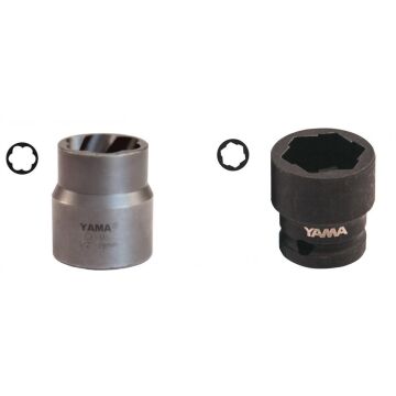 Yama 1/2 Yalama Sökme Yıpranmış Cıvata-Somun Sökme Lokmaları(Ölçü Seçeneklerine Bakınız) 16mm