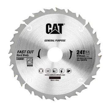 CAT DA08001 184x30mm Ahşap Kesme Elmas, Daire Testere Bıçağı 24 Diş