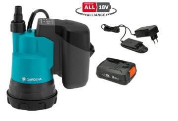 Gardena 14600-20 Akülü Temiz Su Dalgıç Pompası 2000/2 18V P4A Kullanıma Hazır Set