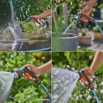 Gardena 18371-20 Classic Çok Fonksiyonlu Tabanca ve Stoplu Hortum Adaptörü Seti