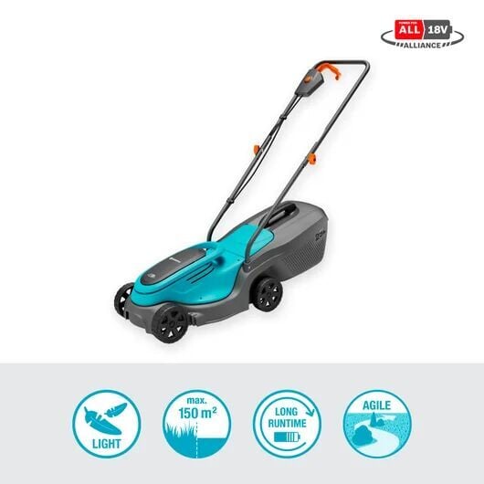Gardena 14630-20 Akülü Çim Biçme Makinesi PowerMax 30/18V P4A Set