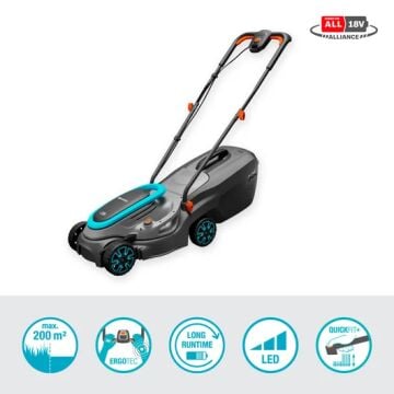 Gardena 14632-20 Akülü Çim Biçme Makinesi PowerMax 32/18V P4A Set