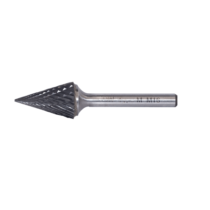 DW Carbide M Tipi Konik Sivri - Karbür Kalıpçı Frezeleri(Ölçü Seçeneklerine Bakınız) 16.0 x 6mm