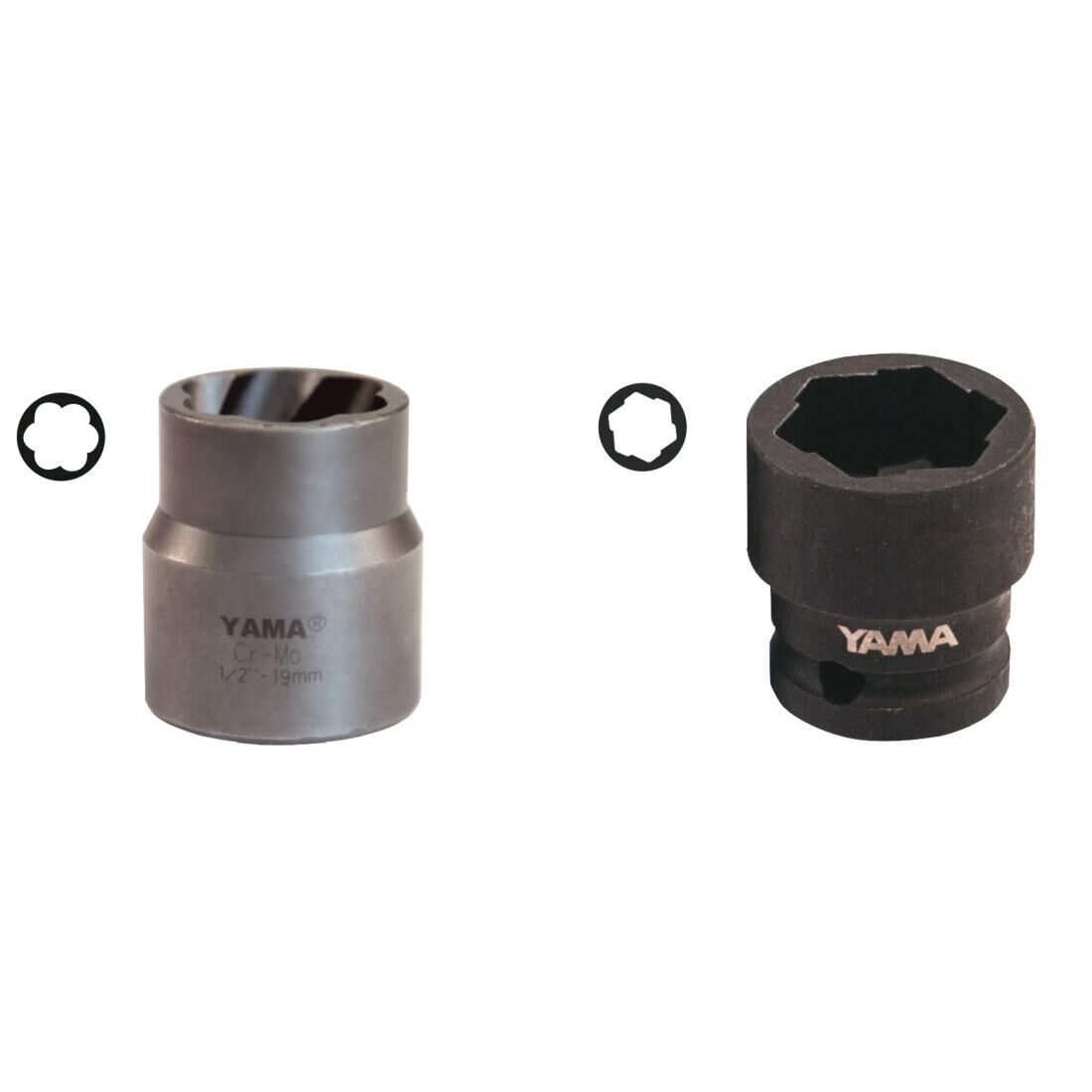 Yama 1/2 Yalama Sökme Yıpranmış Cıvata-Somun Sökme Lokmaları(Ölçü Seçeneklerine Bakınız) 15mm