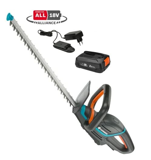 Gardena 14730-20 Akülü Çit Budama Makinesi ComfortCut 50/18V P4A Kullanıma Hazır Set