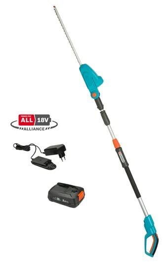 Gardena 14732-20 Akülü Teleskopik Çit Budama Makinesi THS 42/18V P4A Kullanıma Hazır Set