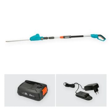 Gardena 14732-20 Akülü Teleskopik Çit Budama Makinesi THS 42/18V P4A Kullanıma Hazır Set