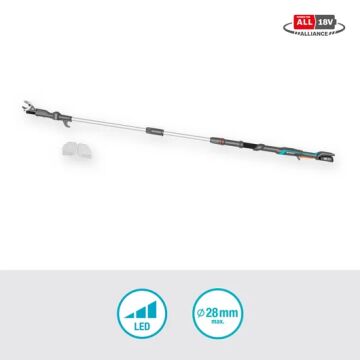 Gardena 14774-20 Akülü Teleskopik Yüksek Dal Makası HighCut 250/18V P4A Set