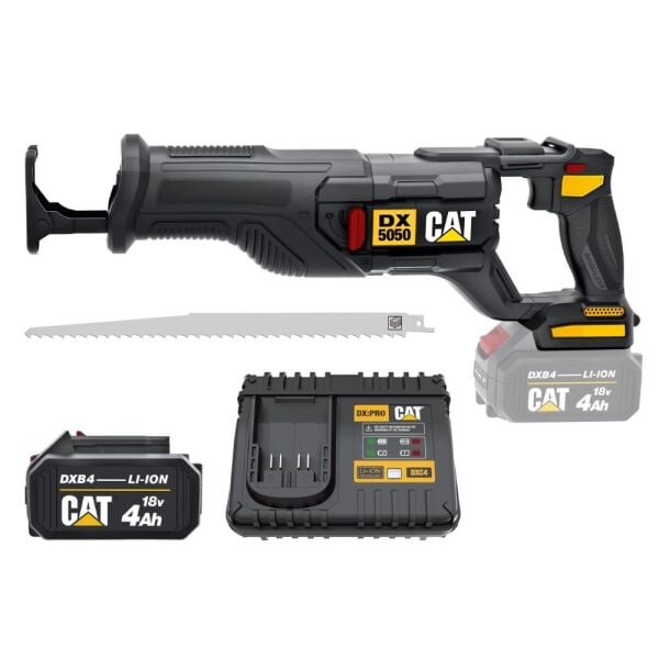 CAT DX5050 18Volt/4.0Ah Li-ion Tek Akülü Kömürsüz Profesyonel Tilki Kuyruğu Testere