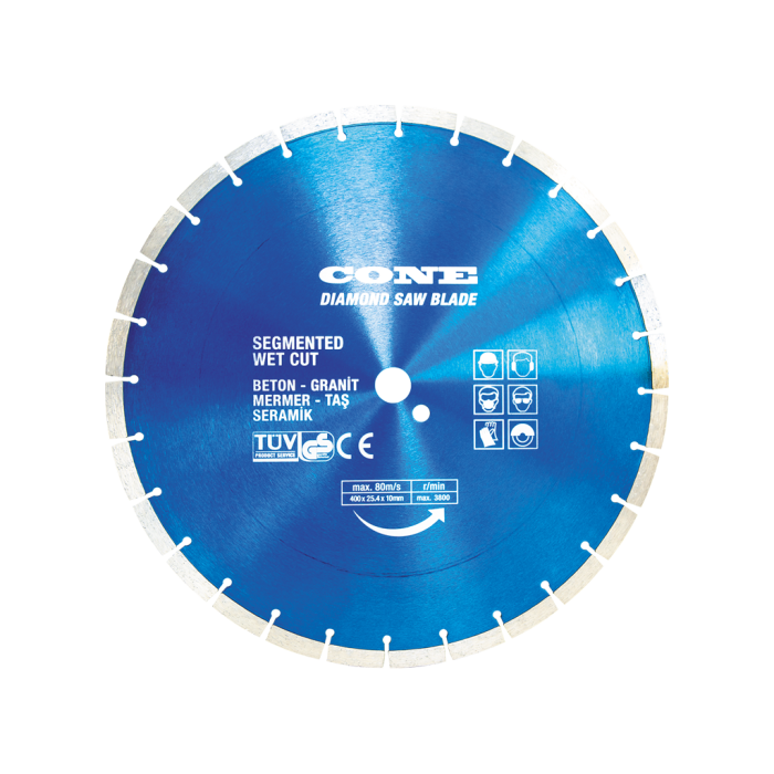 Cone Beton - Granit İçin Elmas Daire Testereler(Ölçü Seçeneklerine Bakınız)