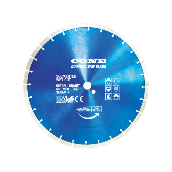 Cone Beton - Granit İçin Elmas Daire Testereler(Ölçü Seçeneklerine Bakınız) 400mm